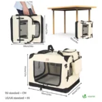 Transportín VOUNOT Perro/Gato M Beige 60x44x44cm - Imagen 2