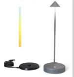 Lámpara Mesa Táctil Gris